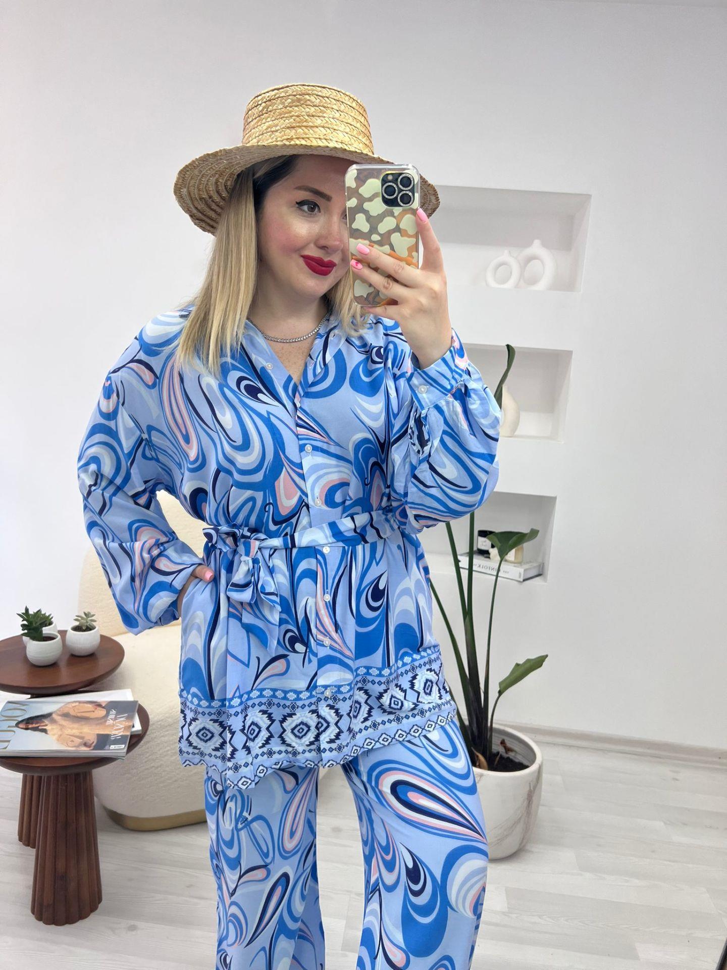 PETRA PAMUK VİSKON TAKIM MAVİ