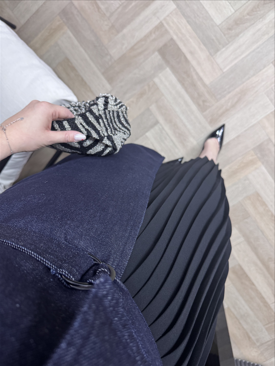 Piliseli Özel Tasarım Denim Elbise