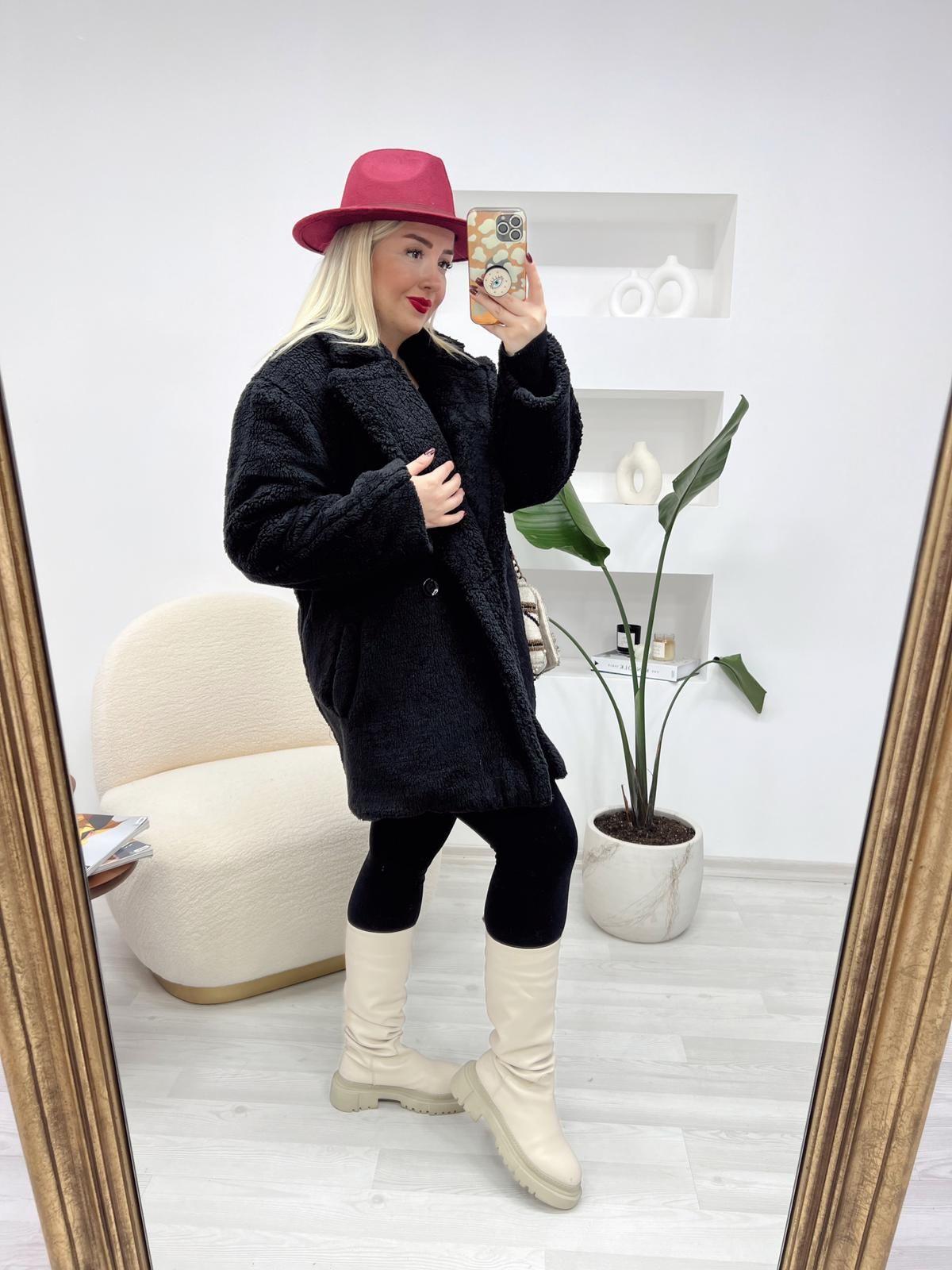 PREMİUM TEDDY KABAN SİYAH