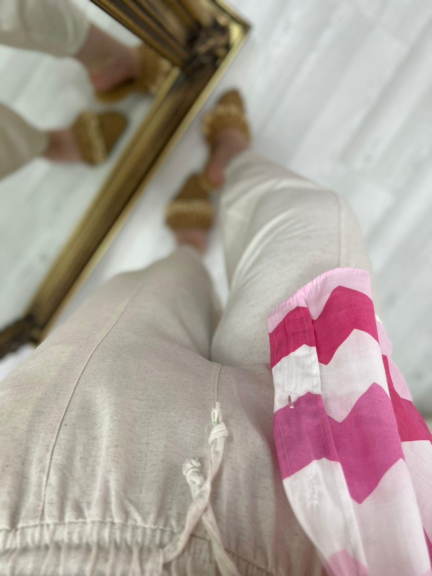 ŞALVAR MODEL KETEN PANTOLON TAŞ