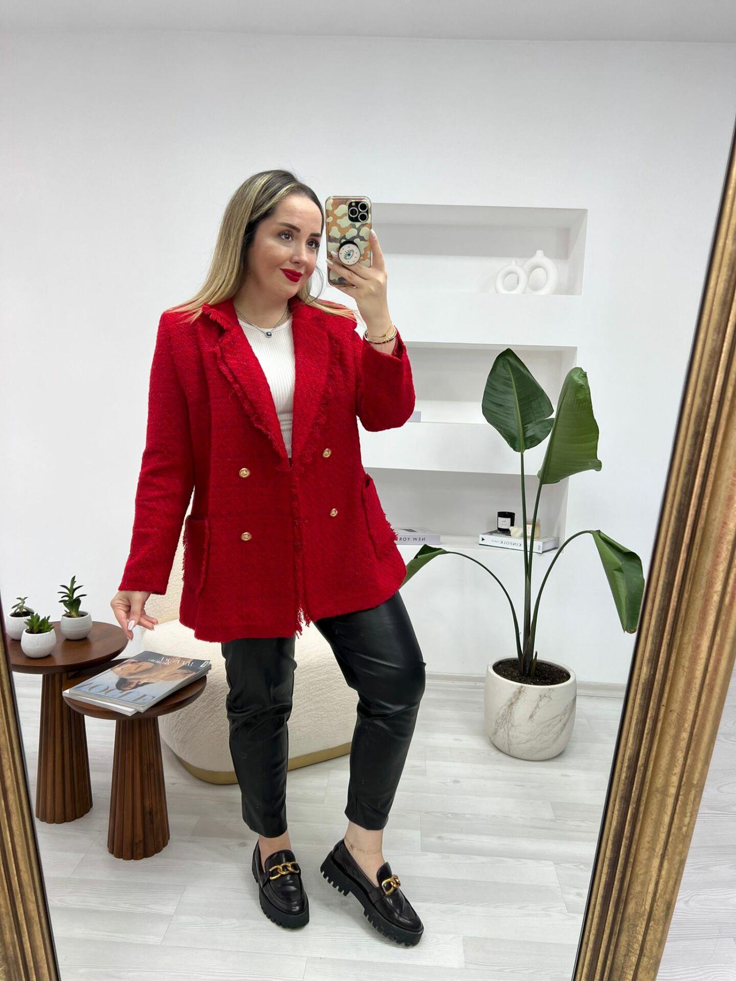TÜVİT CEKET KİRMİZİ