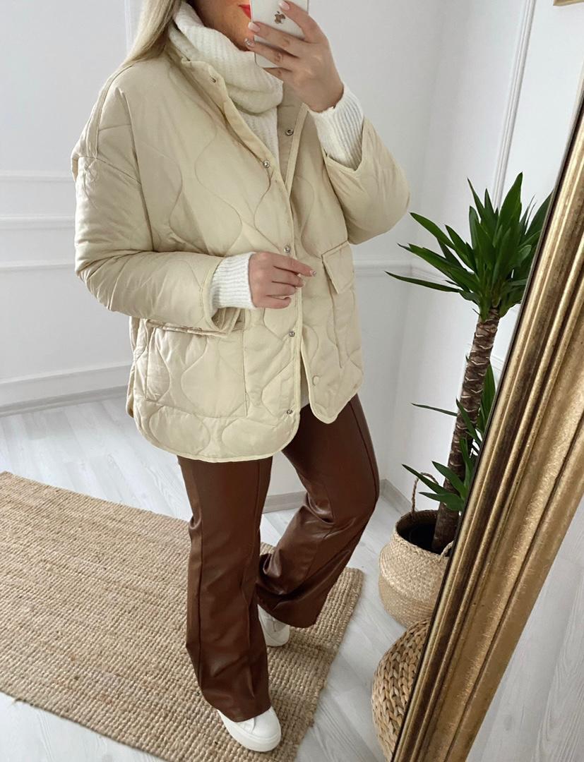 ZARA KAPİTONE EKRU MEVSİMLİK CEKET