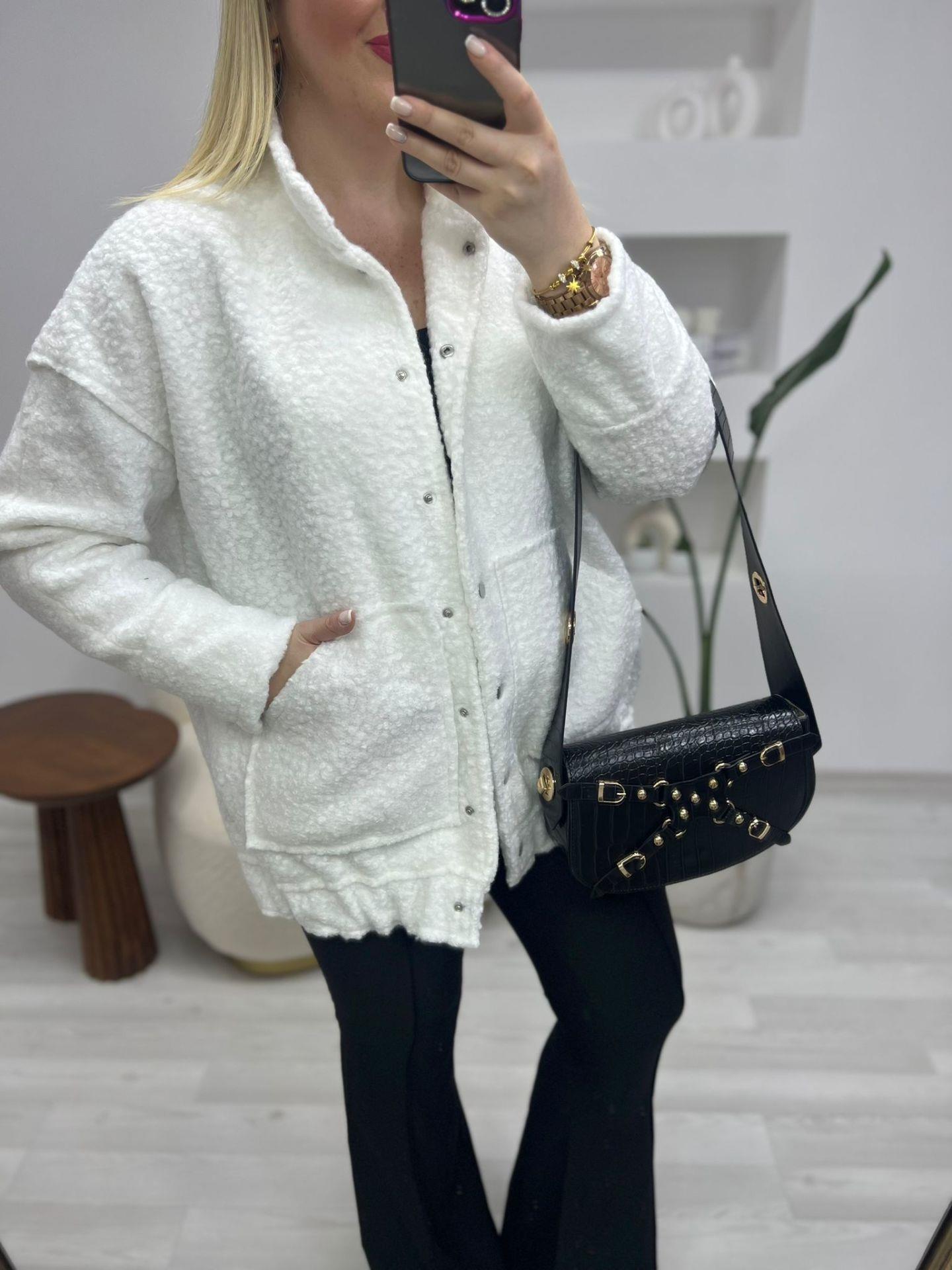 ZRA MODEL BUKLET MEVSİMLİK CEKET BEYAZ