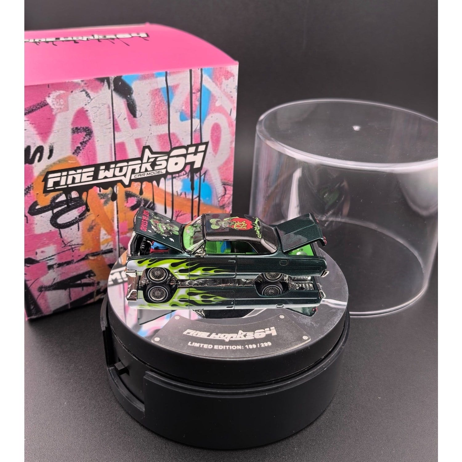 Fine Works64 Chevrolet Impala West Coast Bouncing Car - Emerald Green Fink Mouse - Luxury
