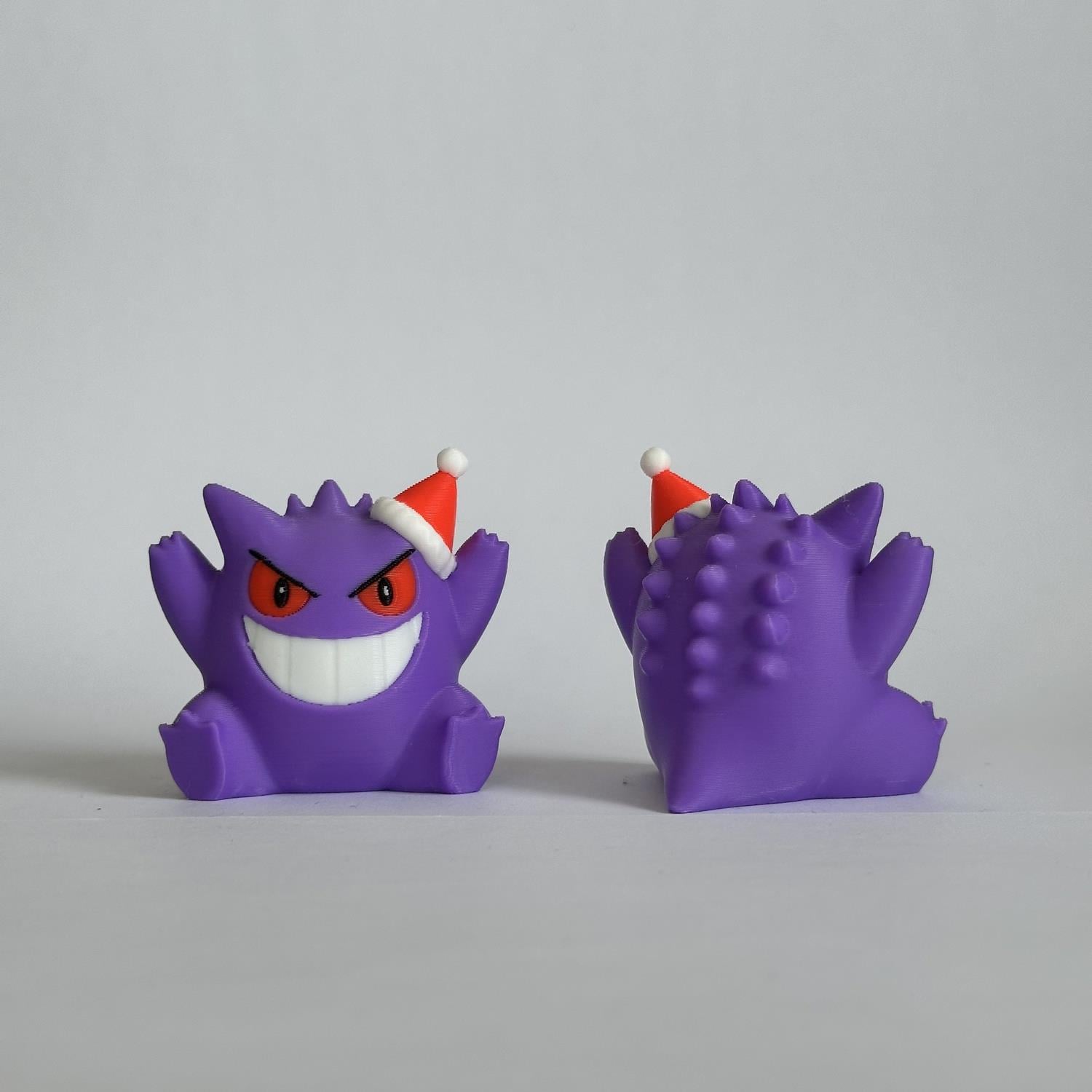 Gengar Yılbaşı Temalı 3D Pokemon Figür