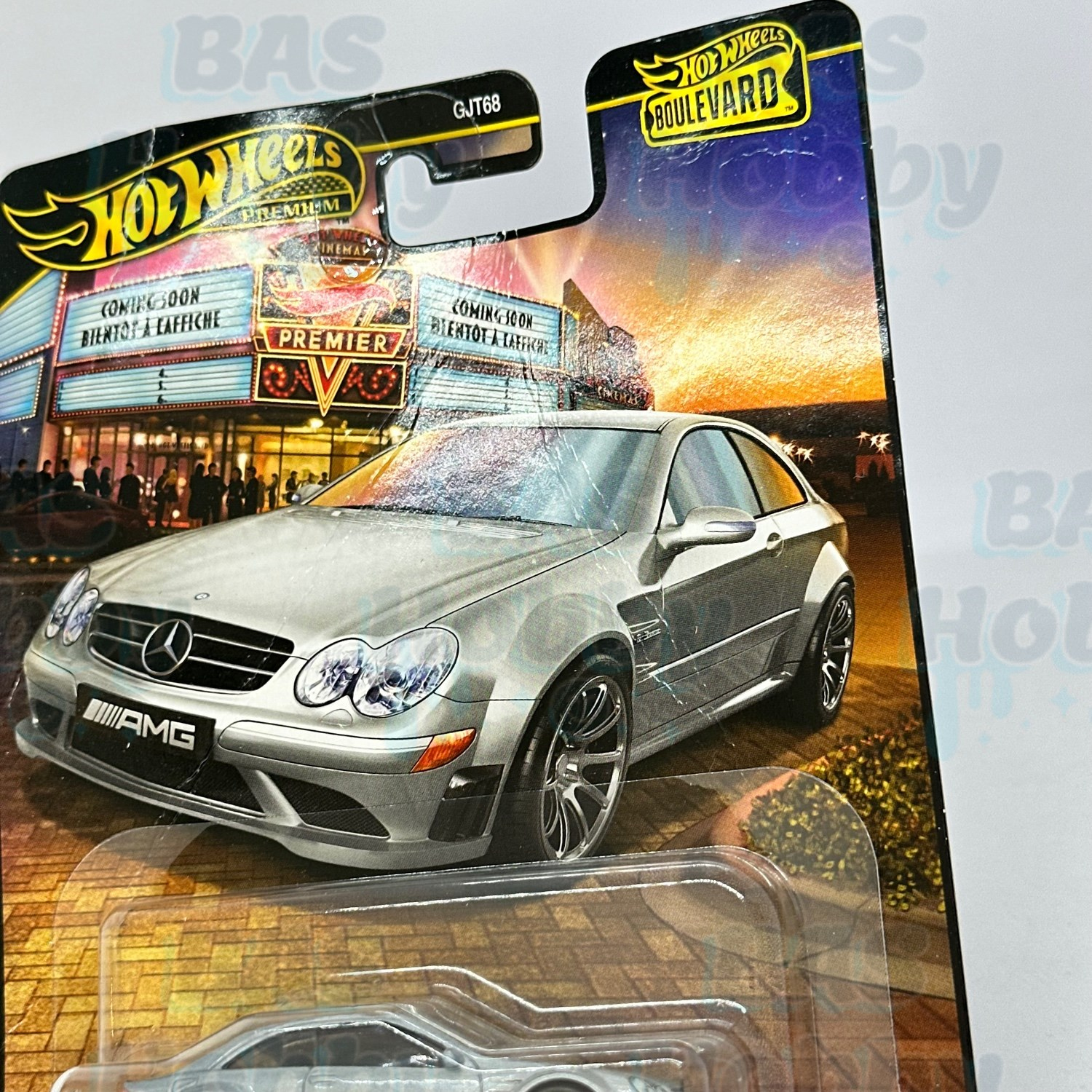 (HATALI) Hot Wheels Premium Boulevard No:126 - 2008 Mercedes-Benz CLK 63 AMG Black Series 