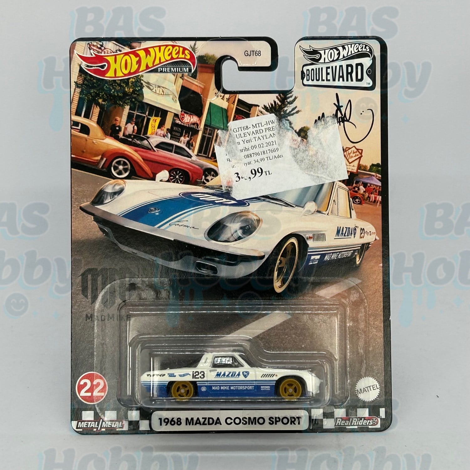 (HATALI) Hot Wheels Premium Boulevard No:22 - 1968 Mazda Cosmo Sport 