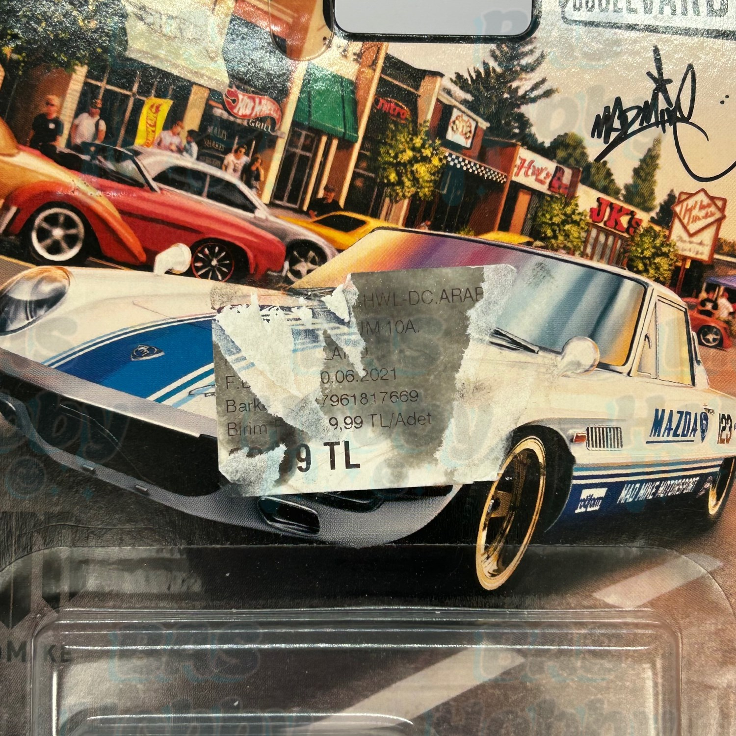 (HATALI) Hot Wheels Premium Boulevard No:22 - 1968 Mazda Cosmo Sport 
