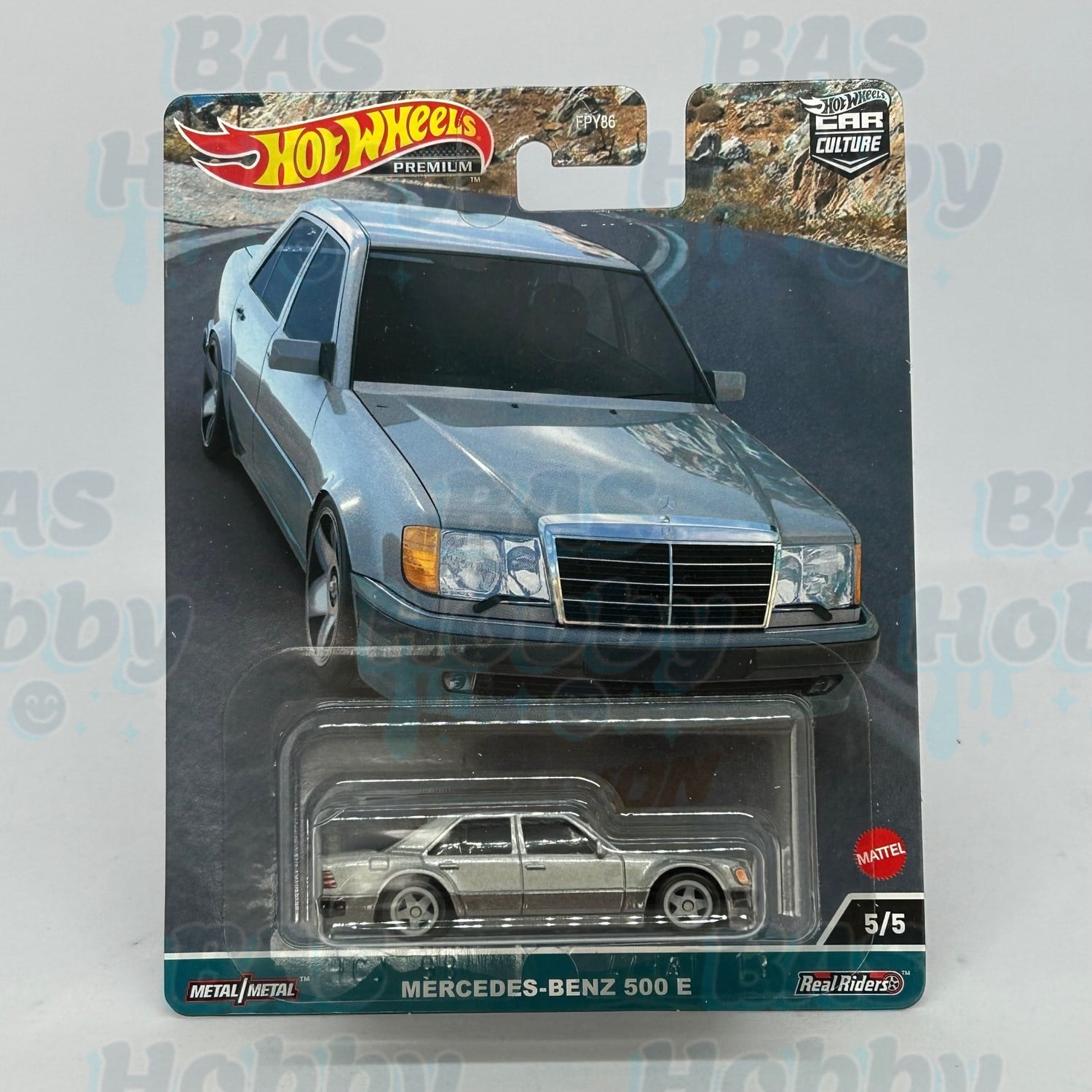 (HATALI) Hot Wheels Premium Car Culture Canyon Warriors - Mercedes-Benz 500 E
