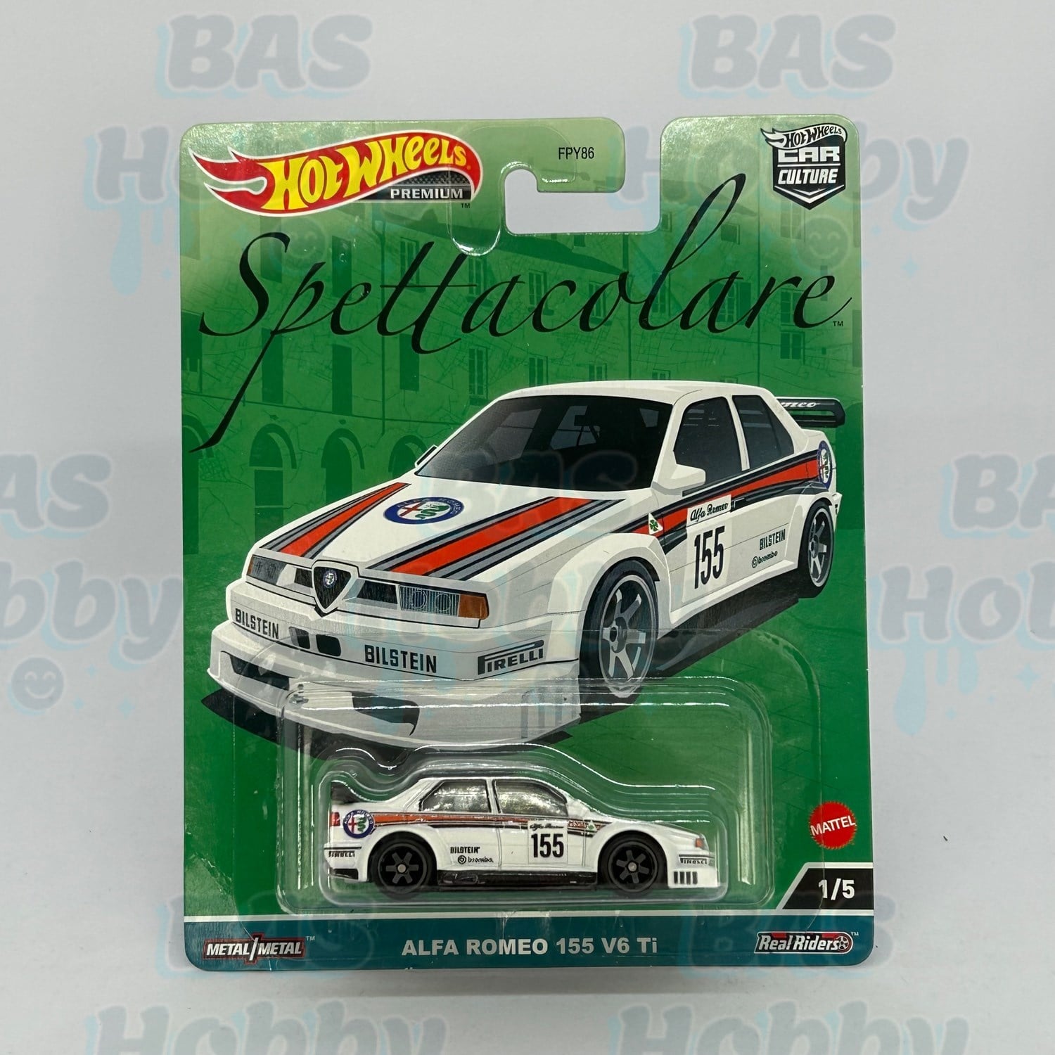 (HATALI) Hot Wheels Premium Car Culture Spettacolare - Alfa Romeo 155 V6 Tİ