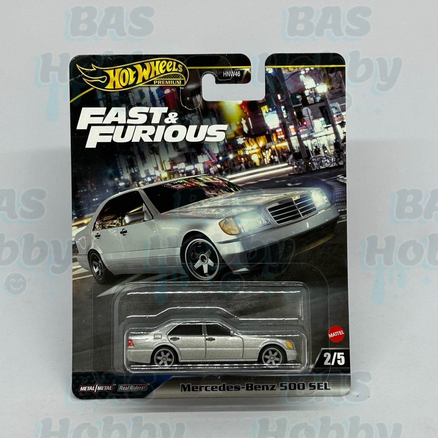 (HATALI) Hot Wheels Premium Fast&Furious - Mercedes-Benz 500 SEL