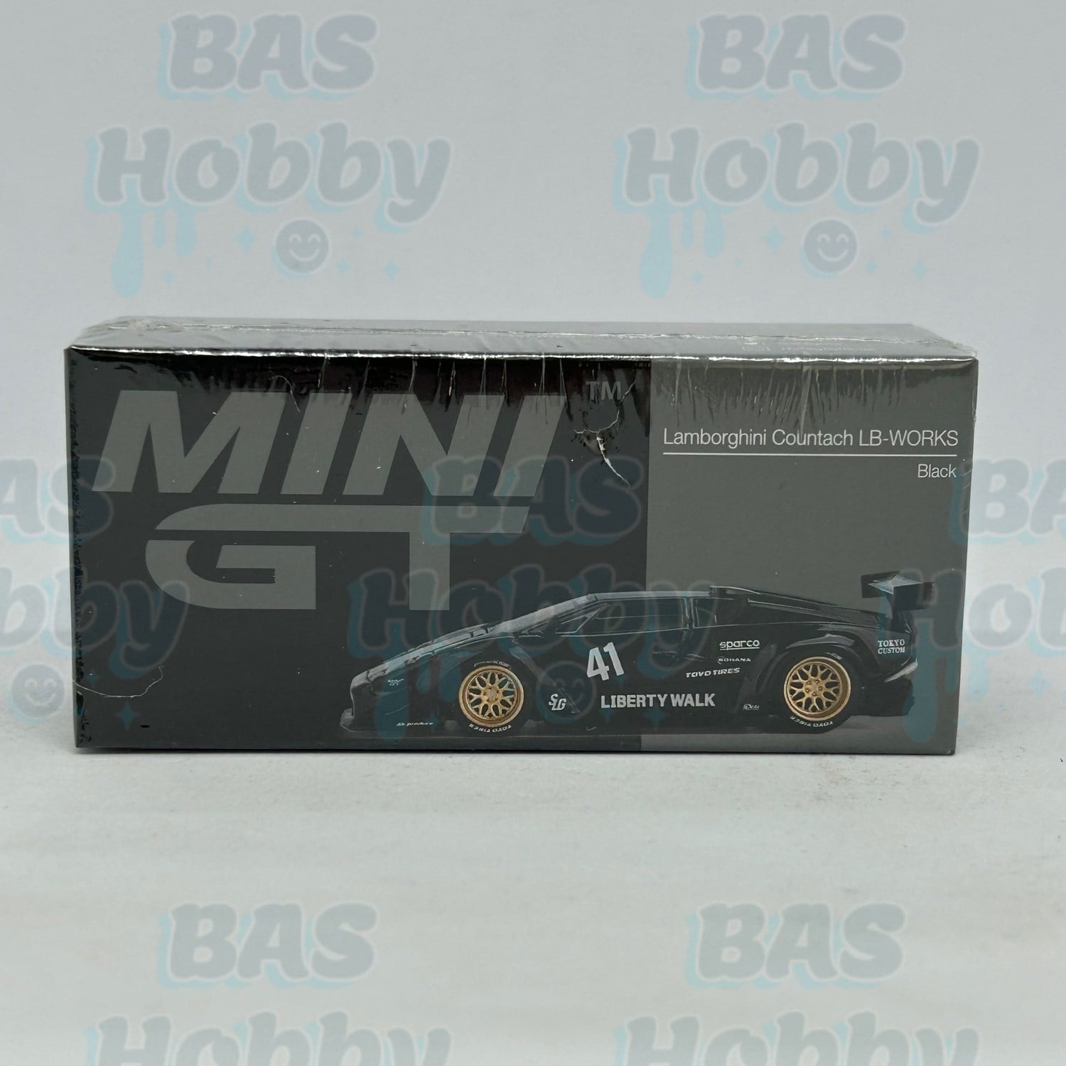 (HATALI) Mini GT 1/64 Lamborghini Countach LB-Works Black MGT01081
