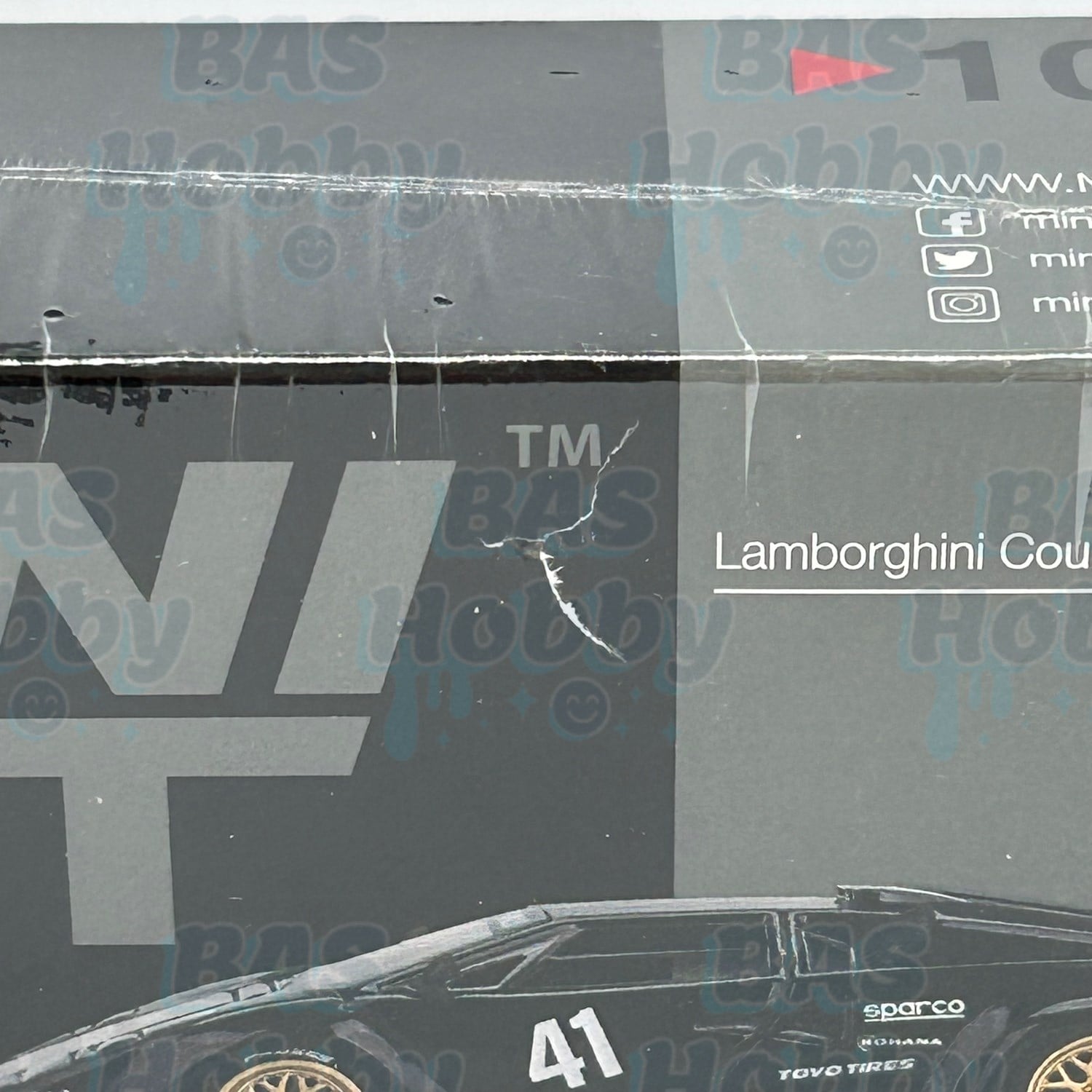 (HATALI) Mini GT 1/64 Lamborghini Countach LB-Works Black MGT01081