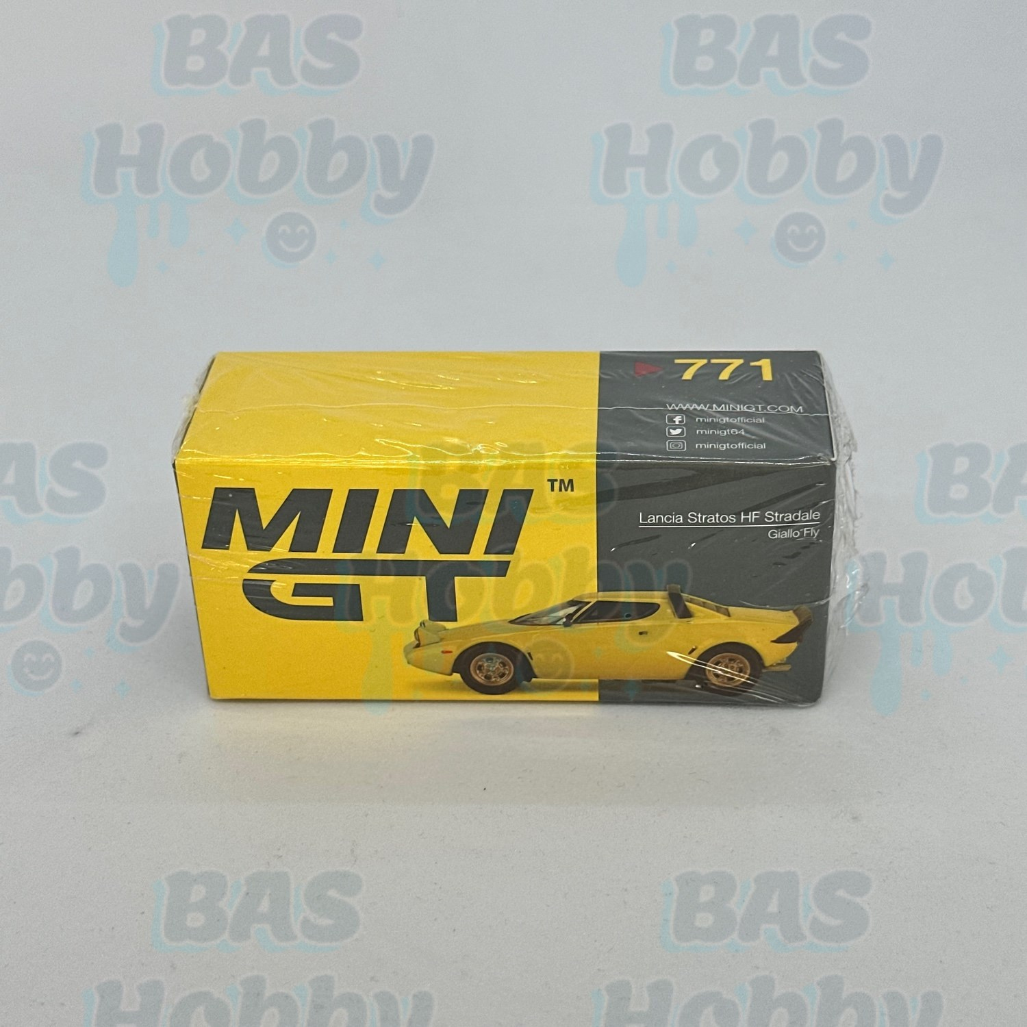 (HATALI) Mini GT 1/64 Lancia Stratos HF Stradale Giallo Fly MGT00771