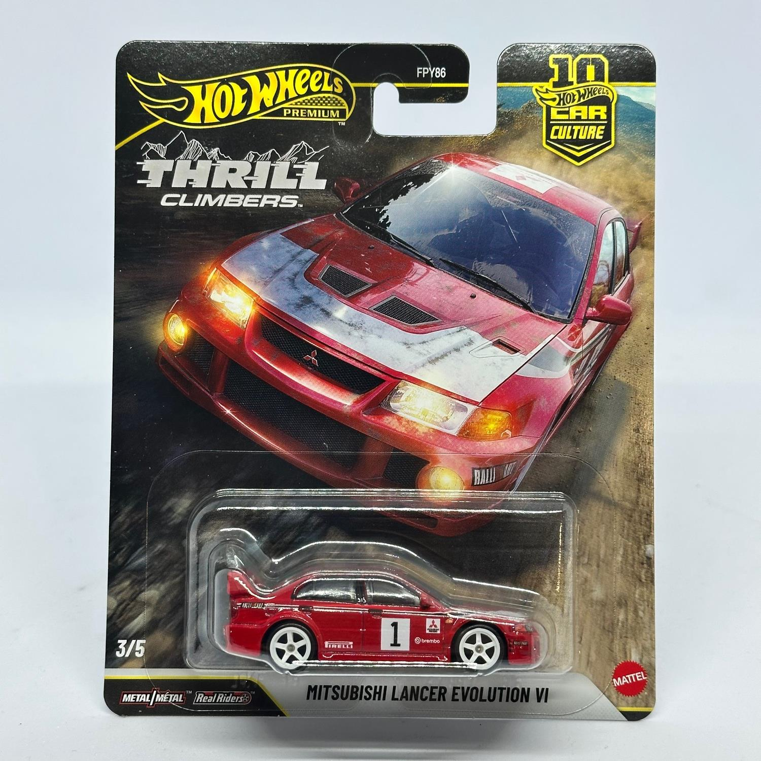 Hot Wheels Premium Thrill Climbers - Mitsubishi Lancer Evolution VI 