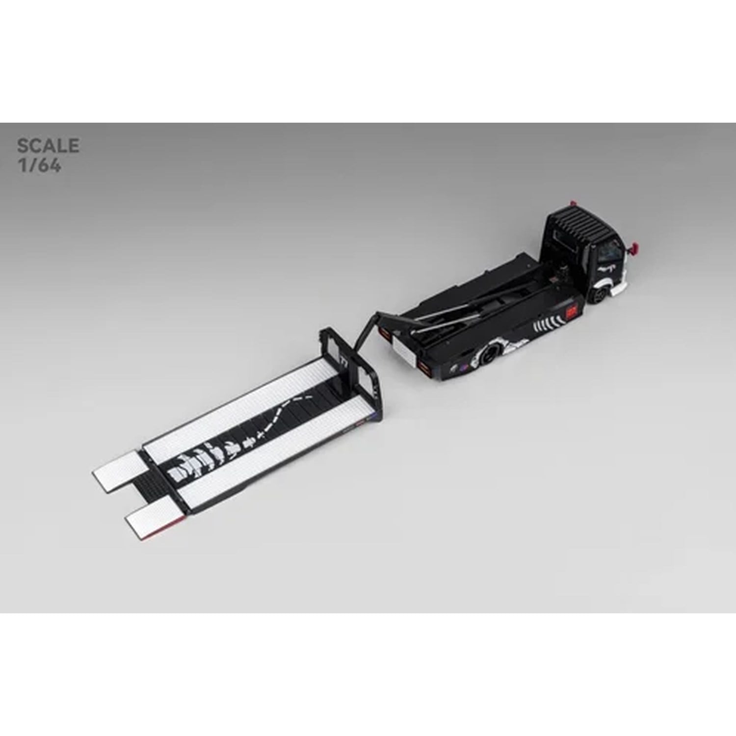 Mega Gear 1/64 MG Trailer Bone Dragon Metallic Black