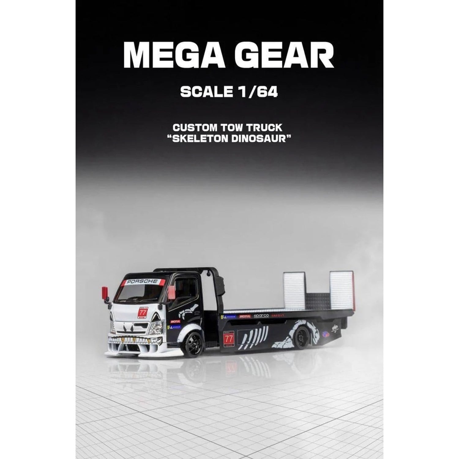 Mega Gear 1/64 MG Trailer Bone Dragon Metallic Black