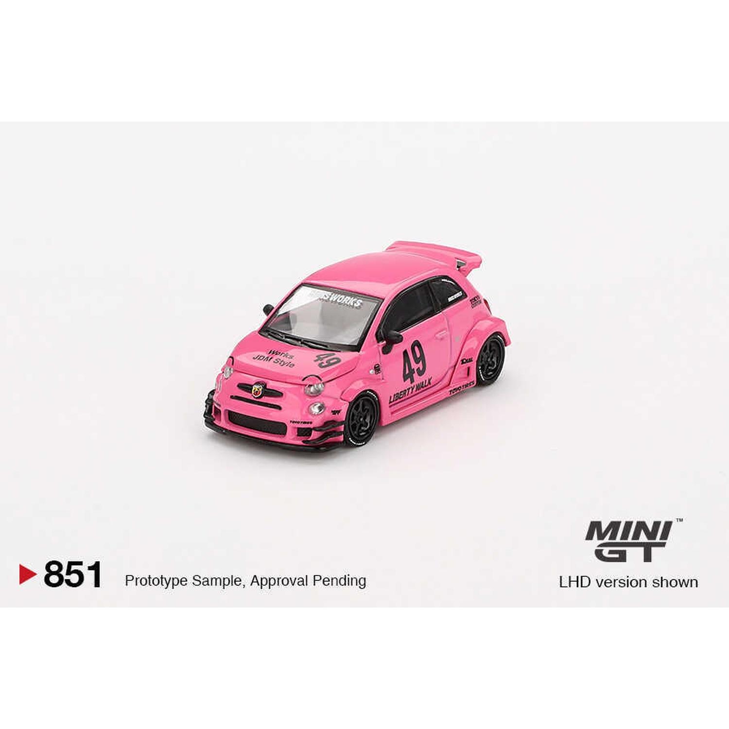 Mini GT 1/64 ABARTH 595 LB-WORKS x Abas Works Pink MGT00851