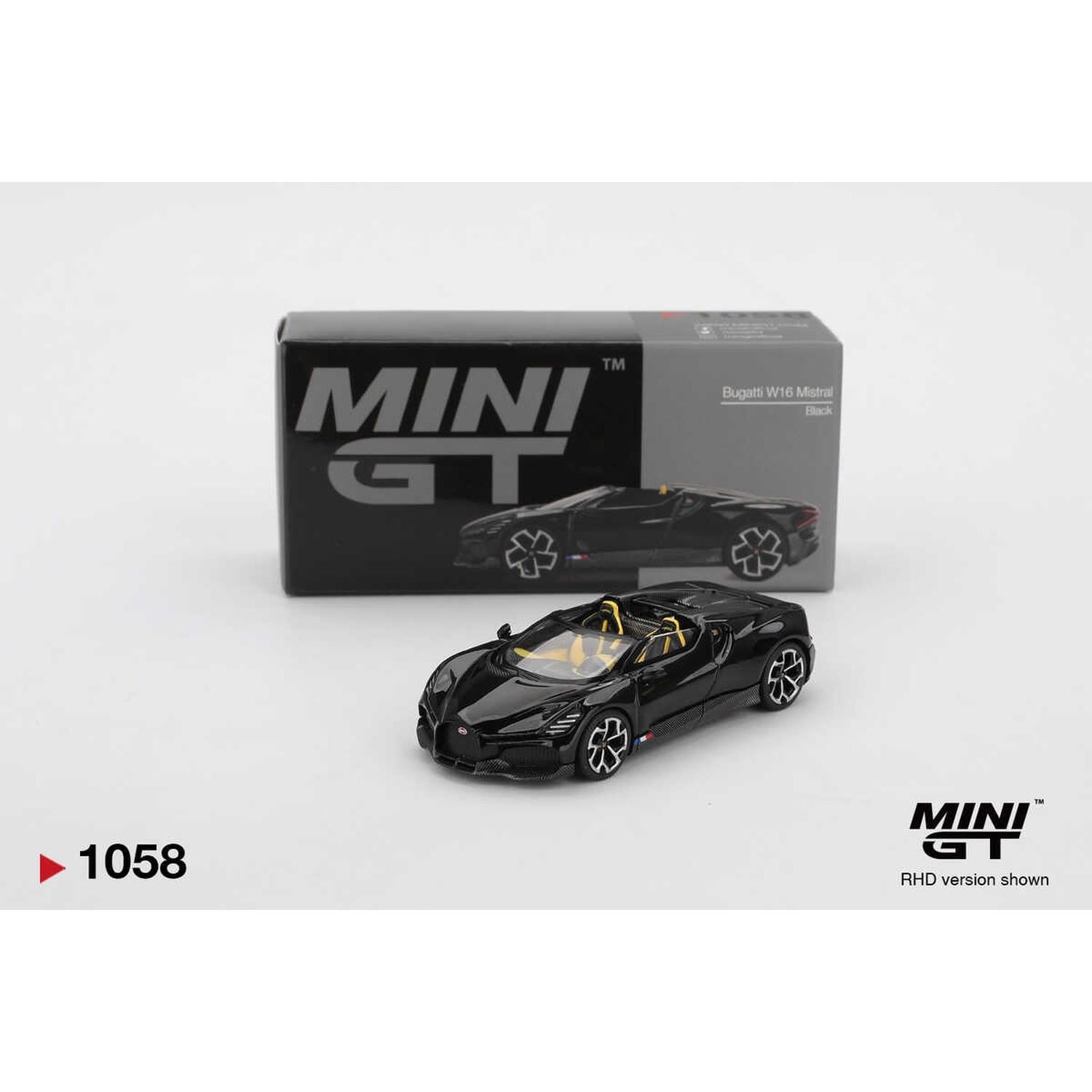 Mini GT 1/64 Bugatti W16 Mistral Black MGT01058