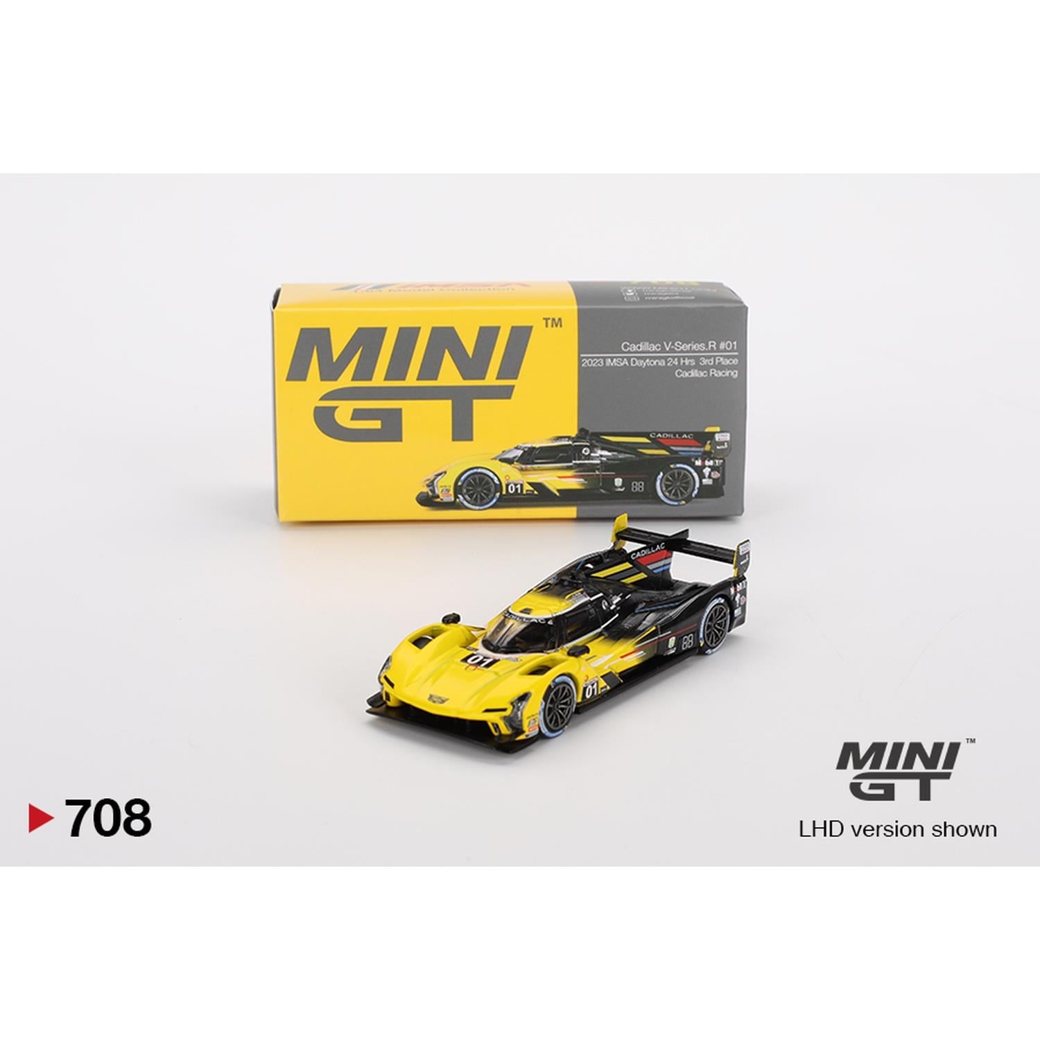 Mini GT 1/64 Cadillac V-Series.R #01 Cadillac Racing 2023 IMSA Daytona 24 Hrs 3rd Place MGT00708