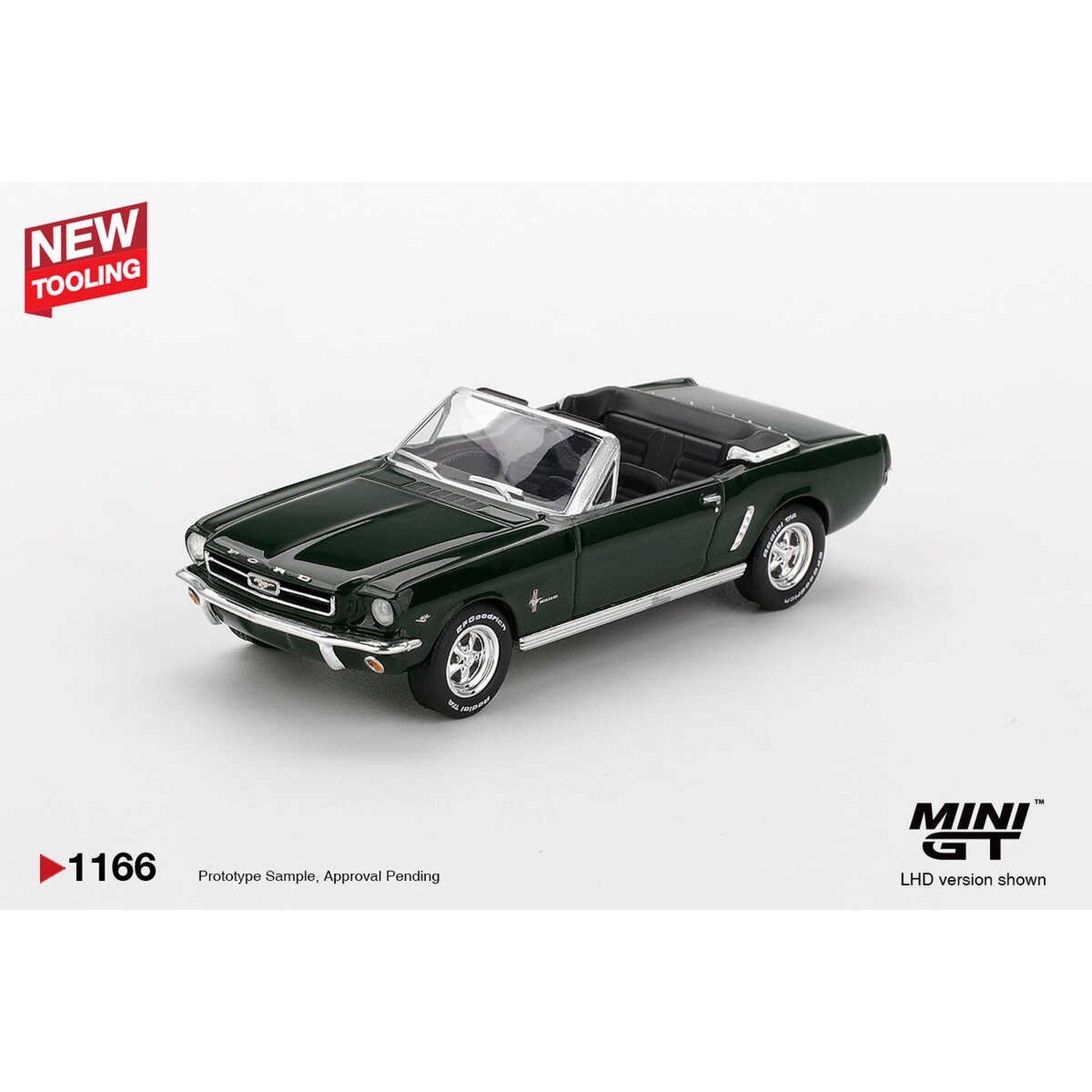 Mini GT 1/64 Ford Mustang Convertible 1964 Highland Green MGT01166