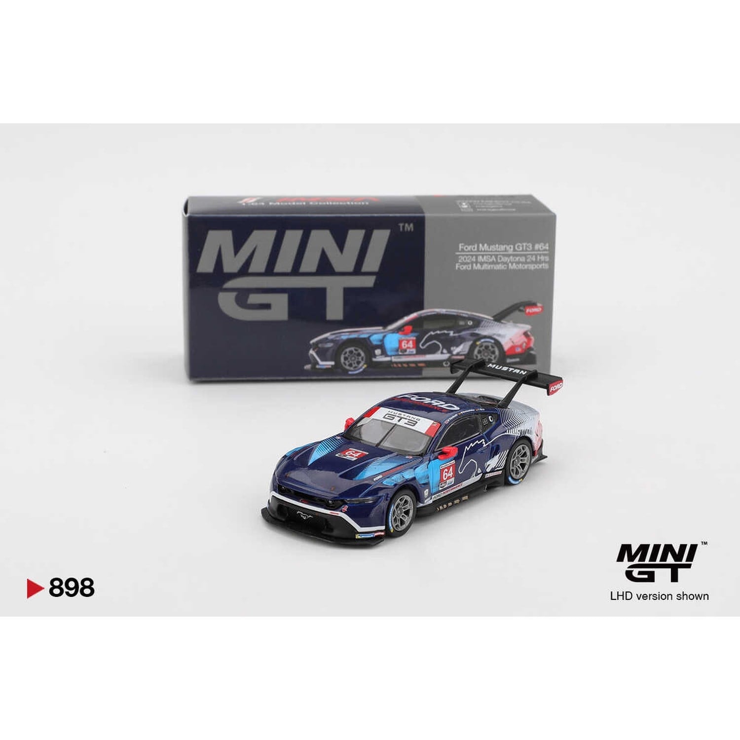 Mini GT 1/64 Ford Mustang GT Ford Multimatic Motorsports 2024 IMSA Daytona 24 Hrs MGT00898
