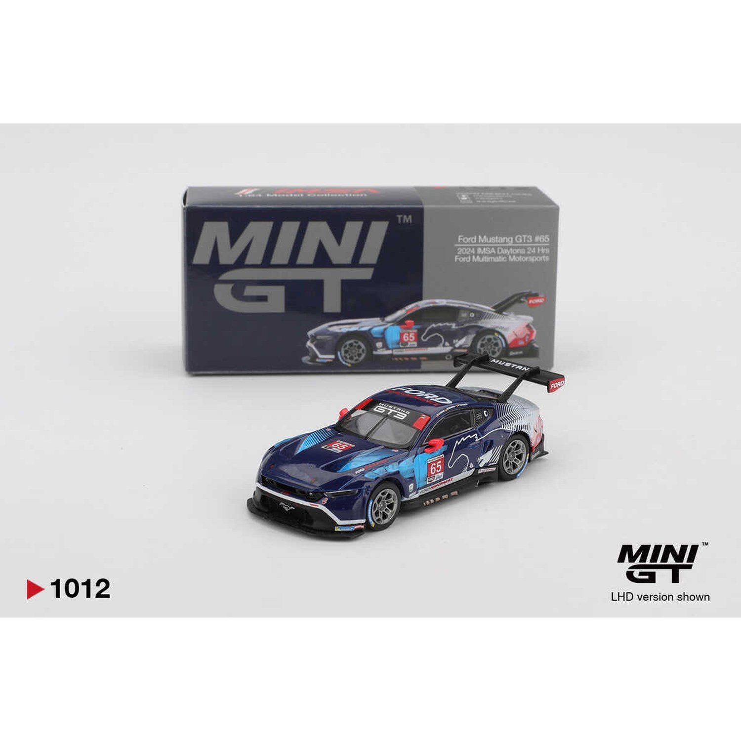 Mini GT 1/64 Ford Mustang GT3 #65 Ford Multimatic Motorsports 2024 IMSA Daytona 24 Hrs MGT01012