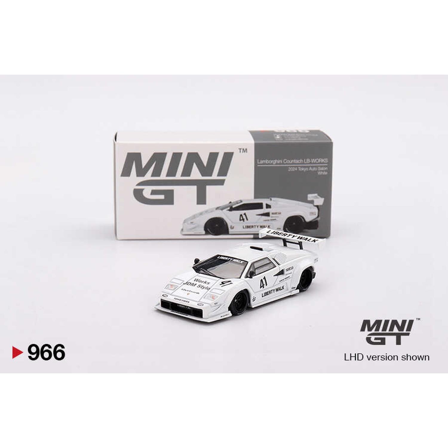 Mini GT 1/64 Lamborghini Countach LB-WORKS White 2024 Tokyo Auto Salon MGT00966