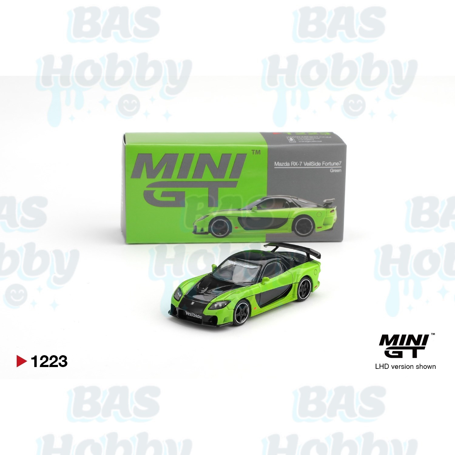 Mini GT 1/64 Mazda RX-7 VeilSide Fortune7 Green MGT01223