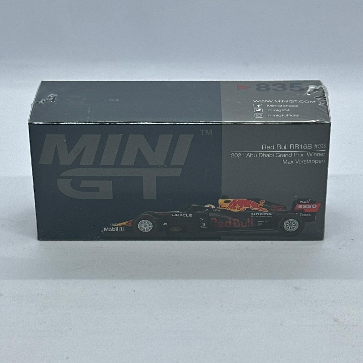 Mini GT 1/64 Red Bull RB16B #33 Max Verstappen 2021 Abu Dhabi Grand Prix Winner MGT00835
