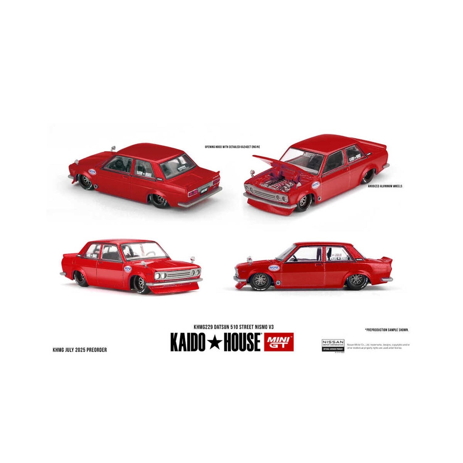 (ÖN SATIŞ) Mini GT 1/64 KaidoHouse Datsun 510 Street Nismo V3 KHMG229