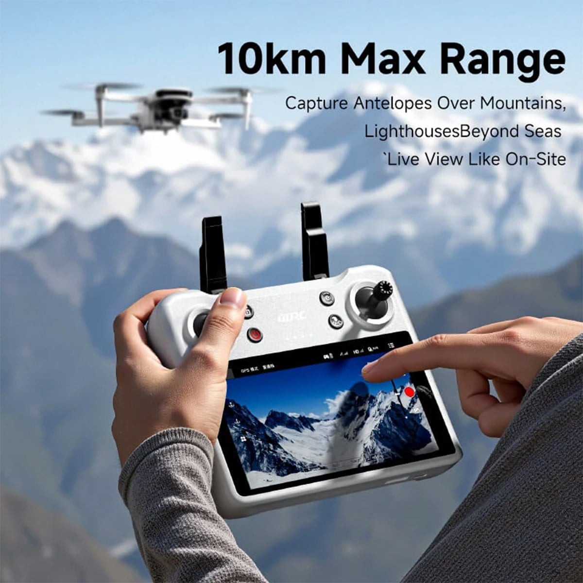 4DRC 4D-F15 Profesyonel Drone, EIS 3 Eksenli Titreşim Önleyici Gimbal Kamera ile