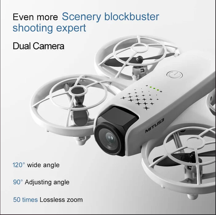 4DRC 4D-V53 Fotoğraf Çekim Dronu 18 dakika uçuş süresi, 9 m/s maksimum hız ve 60 G ağırlığa sahip.