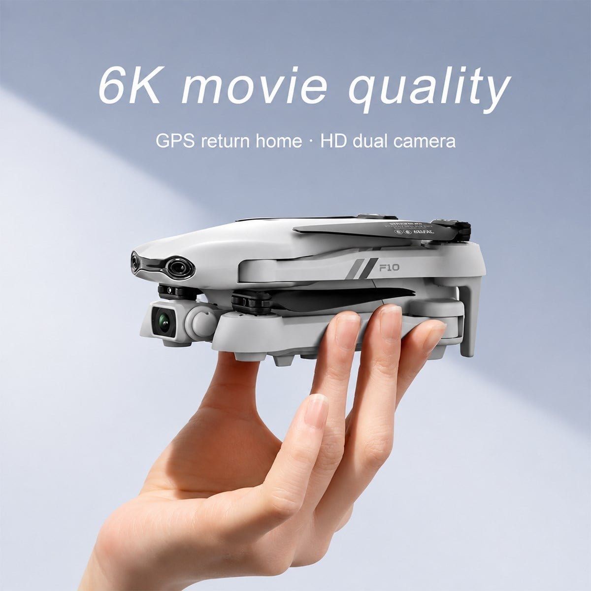 4DRC 4DRC F10 Çift Akıllı Konumlandırma Dönüşü 4 Eksenli Başsız Modlu Çift Pil 6K Çift Kamera Drone