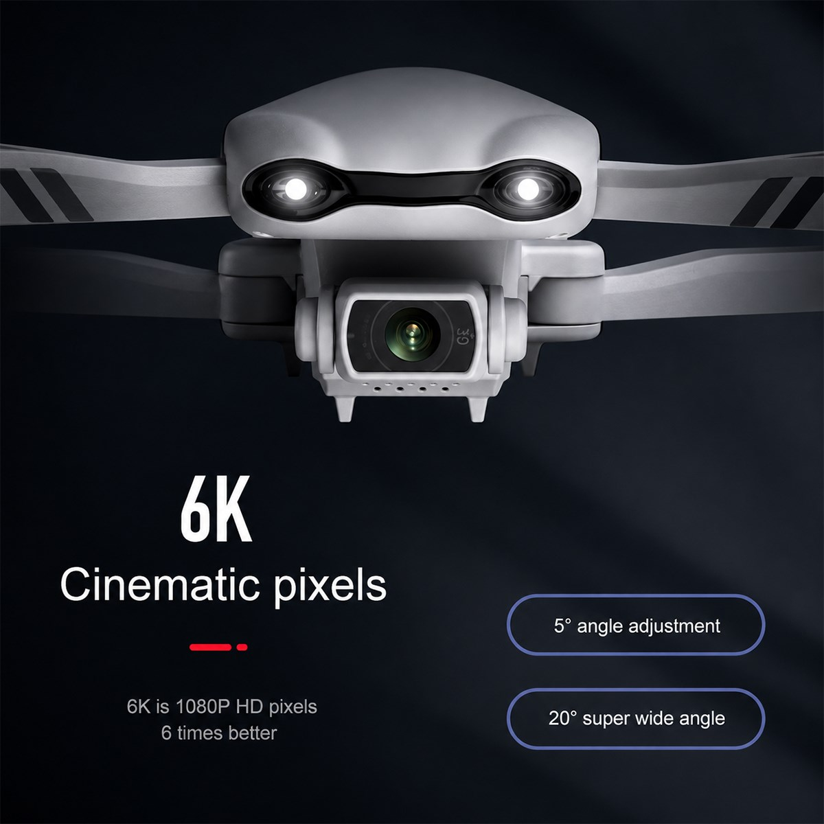 4DRC 4DRC F10 Çift Akıllı Konumlandırma Dönüşü 4 Eksenli Başsız Modlu Çift Pil 6K Çift Kamera Drone