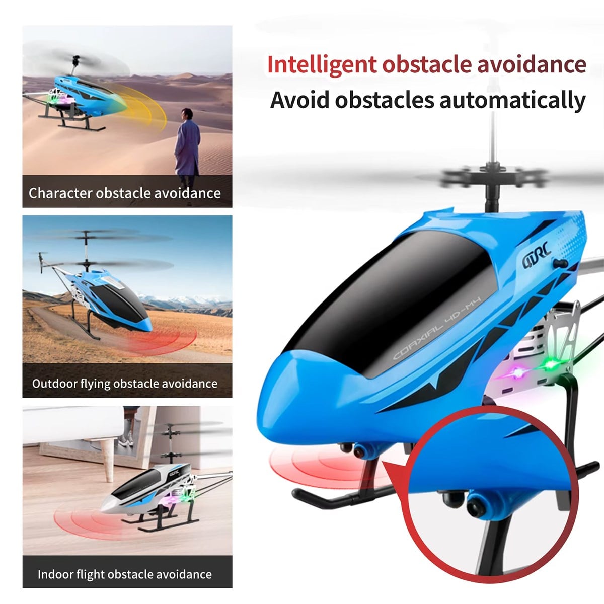 4DRC 4DRC M4 Profesyonel Büyük 72cm RC Helikopter, Kameralı, Engel Algılama, WiFi FPV Canlı Video, Sabit İrtifa Uçuşu, Oyuncak Drone