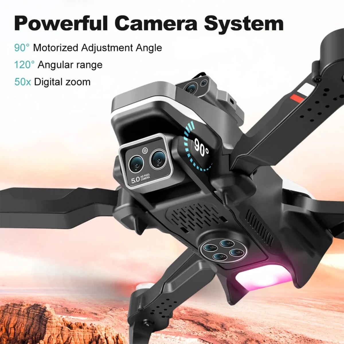 4DRC M2 HD Kameralı Katlanabilir Drone Ekranlı Kumanda ile | 360° Dönüş, 15-20 Dk Uçuş Süresi, Taşıma Çantalı, 4 Yedek Pervane, Kompakt Tasarım