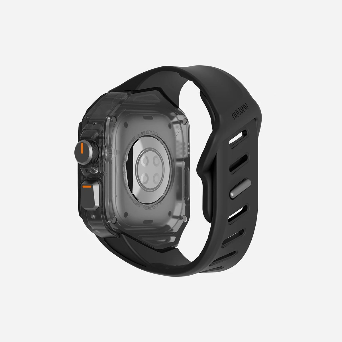 AULUMU A01 Apple Watch Ultra 1/2 Uyumlu Kılıf ve Kordon | Karbon Fiber Kapak | FKM Kordon