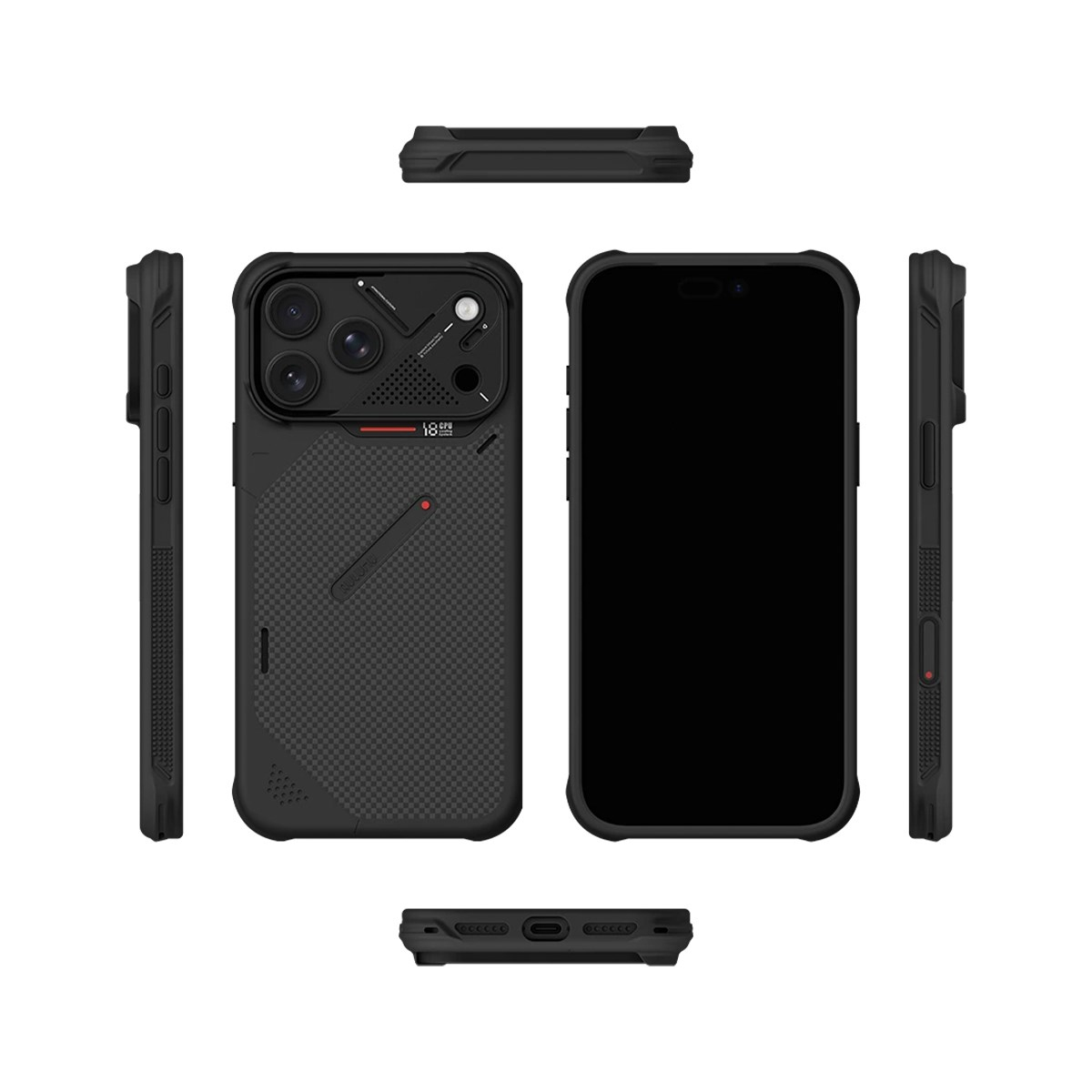AULUMU Aulumu iPhone 18 Pro Max Uyumlu A18 Aramid Fiber Shock Proof Case Classical 