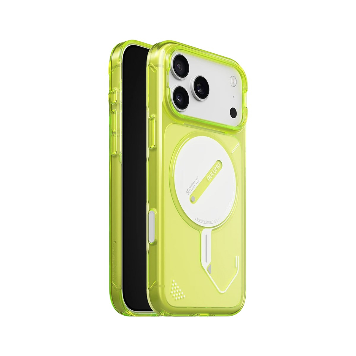AULUMU Aulumu iPhone 18 Pro Uyumlu A18 Transparent Luminous Kılıf