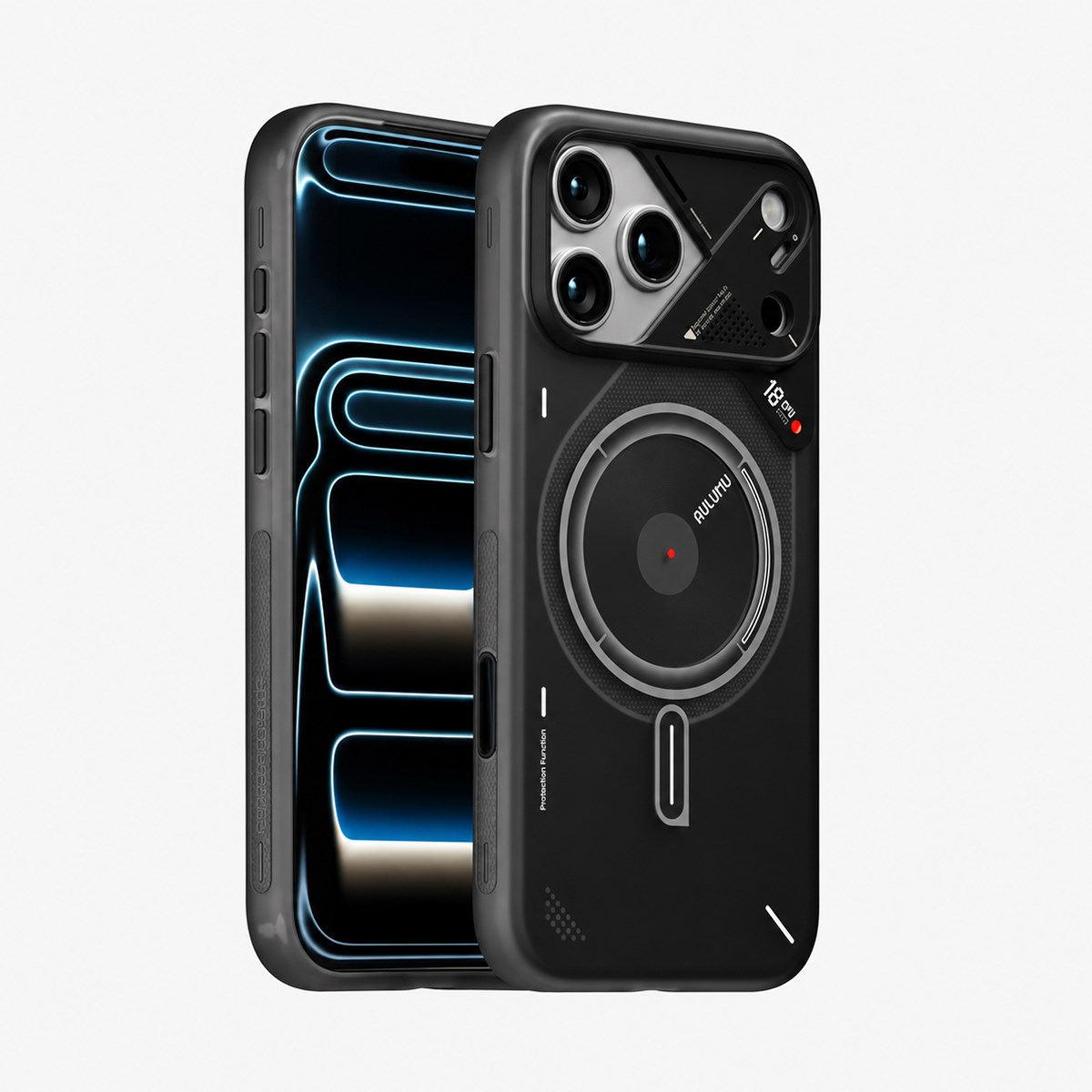 AULUMU iPhone 18 Pro Uyumlu Hafif Karanlıkta Parıldayan MagSafe Özellikli A18 Frosted Kılıf