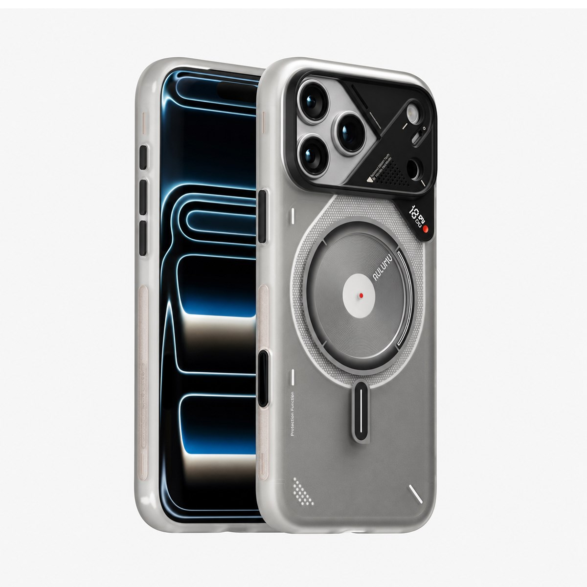 AULUMU iPhone 18 Pro Uyumlu Hafif Karanlıkta Parıldayan MagSafe Özellikli A18 Frosted Kılıf