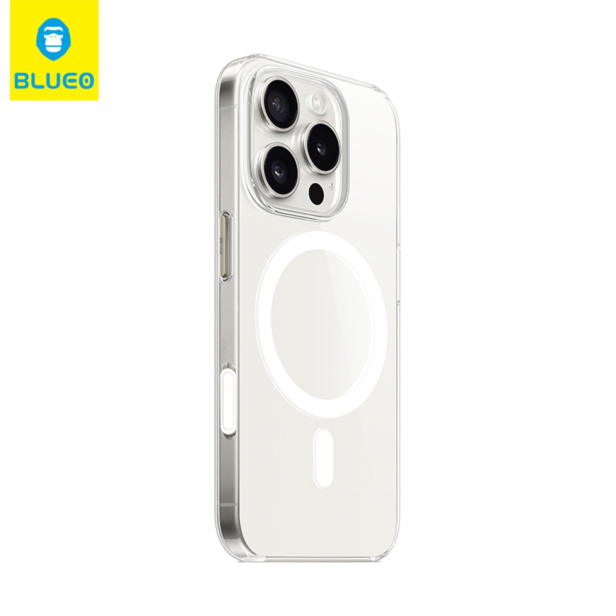 BLUEO B Crystal Drop Resistance iPhone 16 Pro Parmak izi Bırakmayan MagSafe Özellikli Kenarları Yumuşak Silikon Kılıf