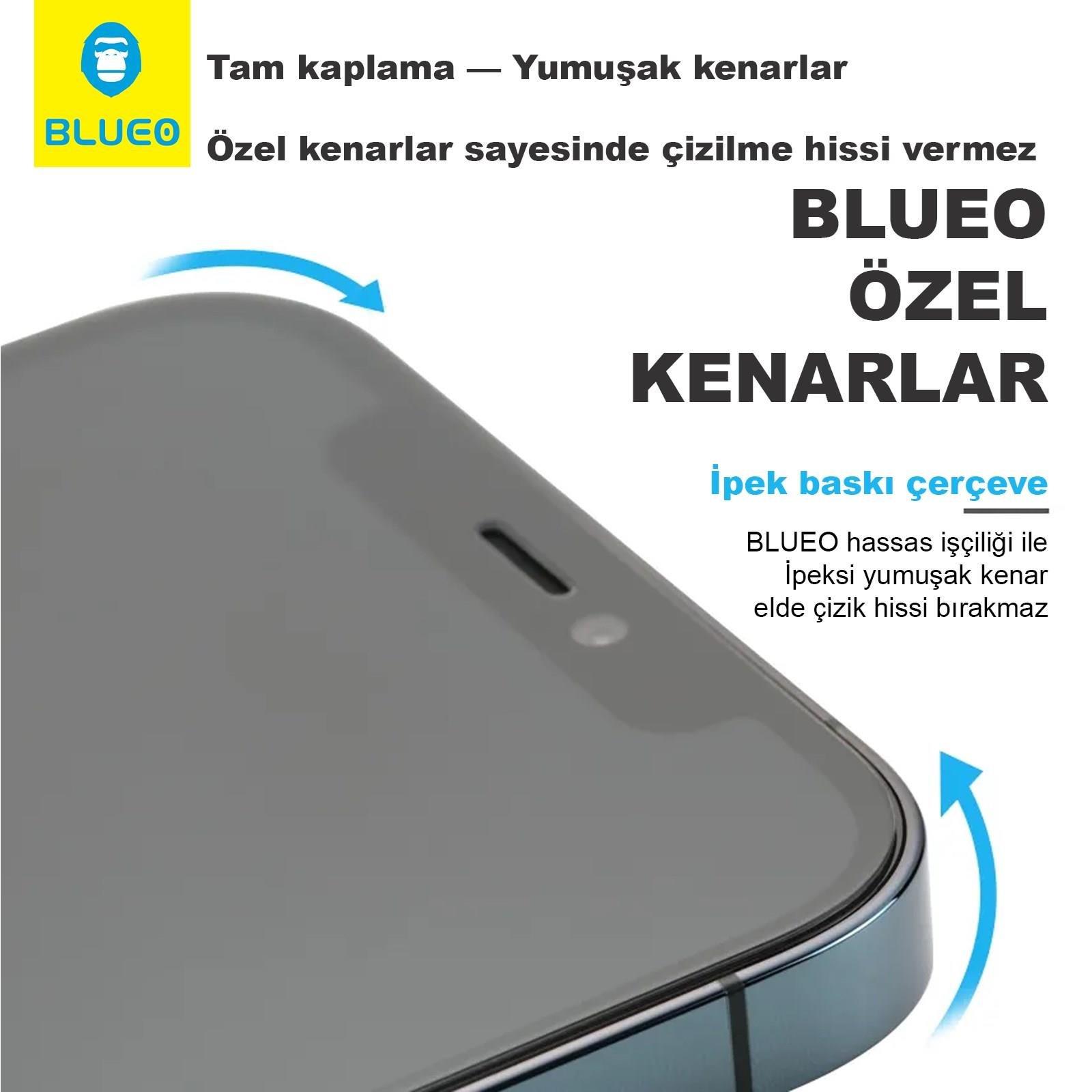 BLUEO Blueo 0.2 MM Ultra-Thin iPhone 14 Pro Max Uyumlu Uygulama Aparatlı ince Yüksek Hassasiyetli Ekran Koruyucu