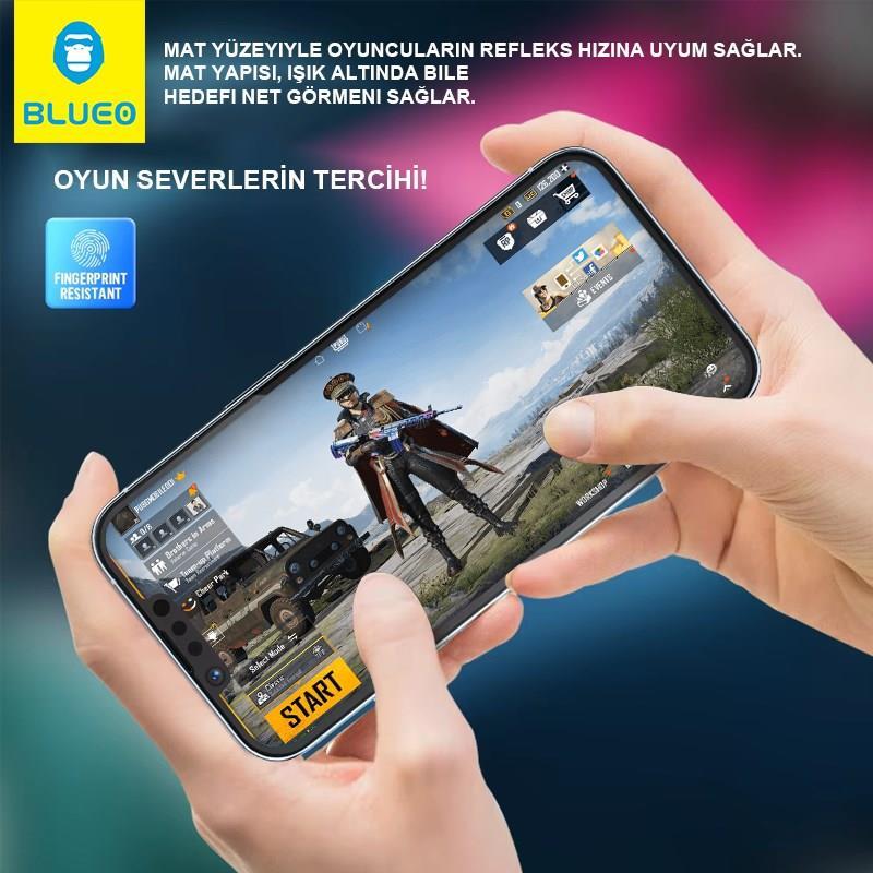 BLUEO Blueo Anti-Glare iPhone 16 Pro Max Uyumlu Net Görüş Pro Gamer Oyuncu Hızlı Tepkime Mat Cam Ekran Koruyucu