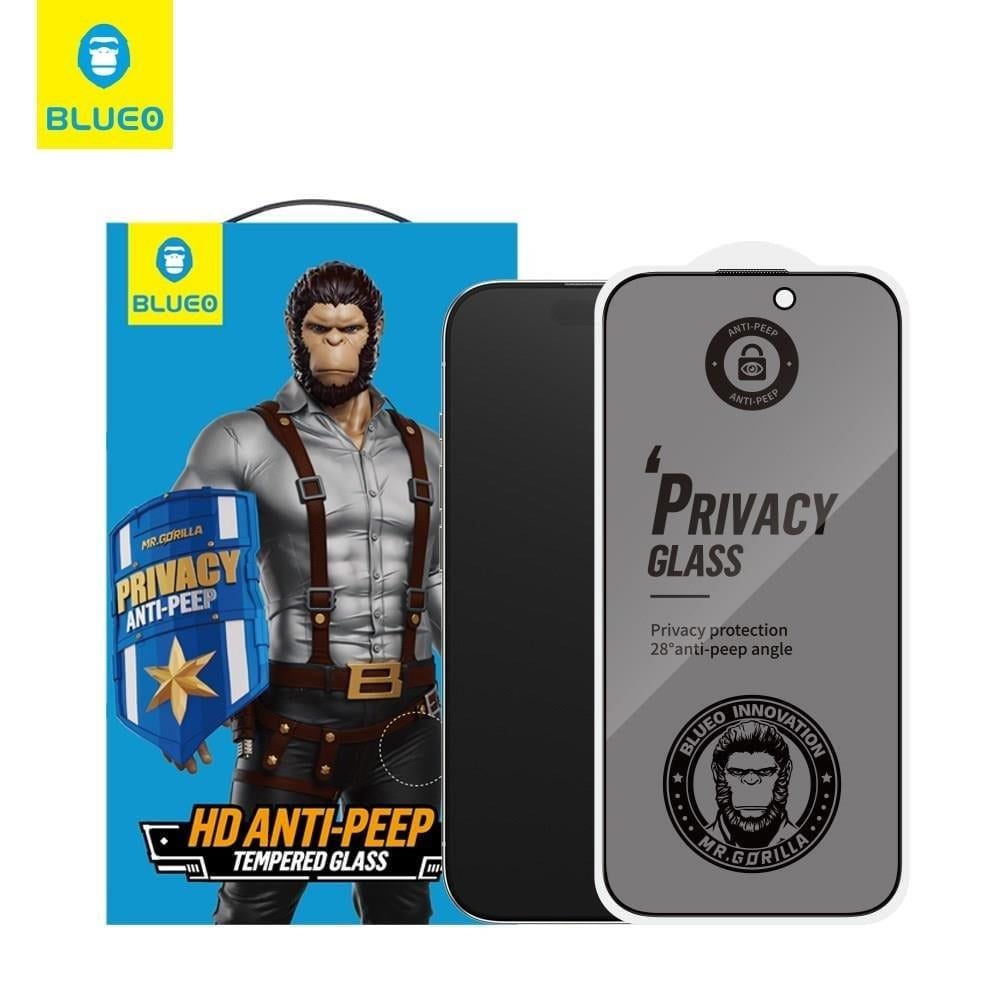 BLUEO Blueo Anti-Peep Privacy iPhone 16E Uyumlu Hayalet Full Cam Ekran Koruyucu Göz Yormayan HD Görüntü