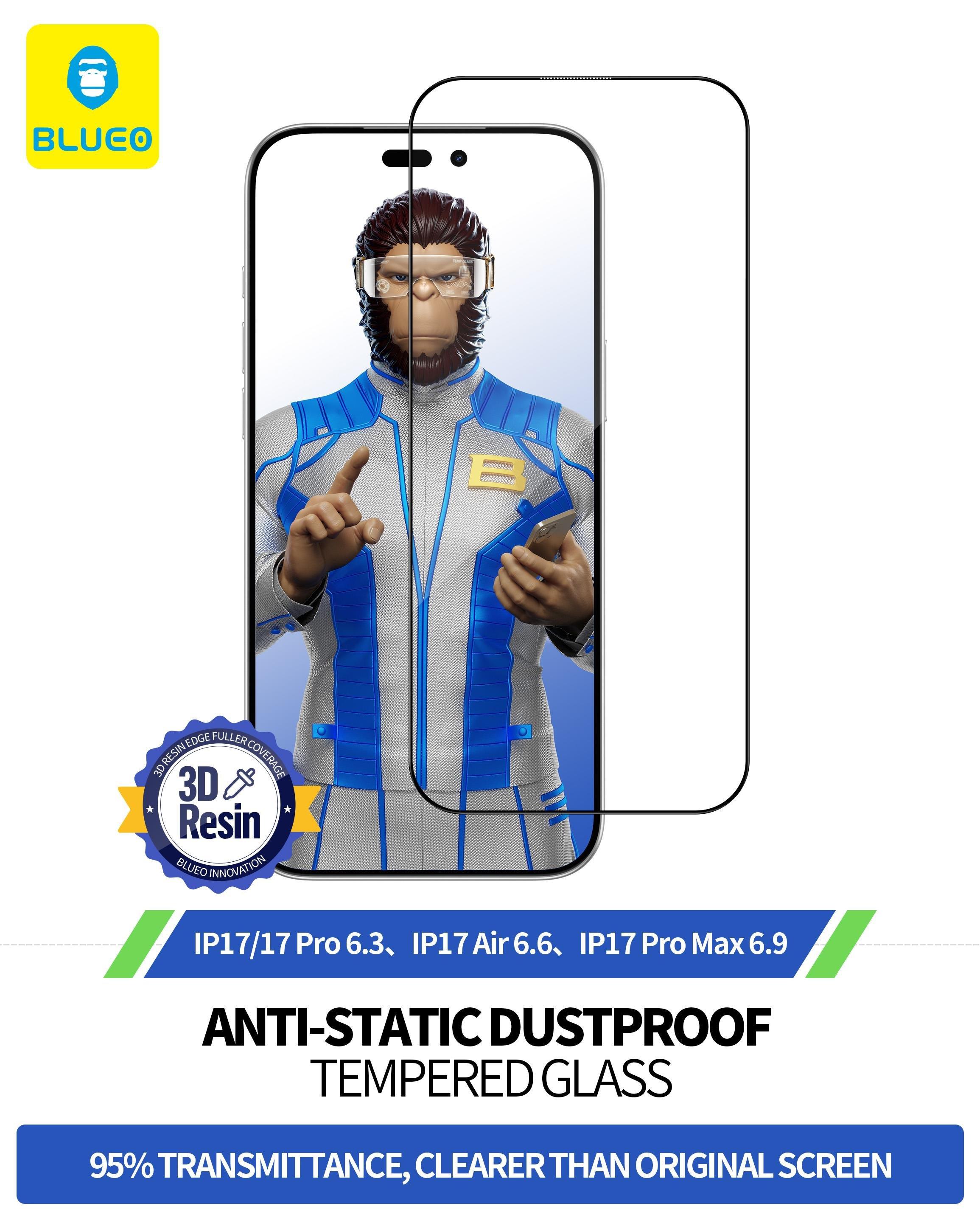 BLUEO Blueo Anti-Reflective iPhone 17 Air Uyumlu Ekrandan Bile Daha Net AR Cam Ekran Koruyucu
