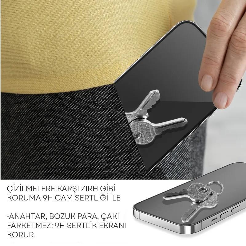 BLUEO Blueo Anti Static HD iPhone 14 Plus Uyumlu Toz Çizilme Parmak izi Önleyici Full Cam Ekran Koruyucu