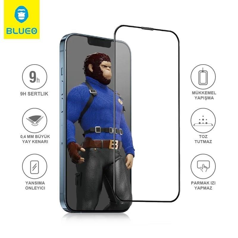 BLUEO Blueo Corning Gorilla iPhone 15 Uyumlu Çizilme ve Darbelere Ekstra Dayanıklı HD Cam Ekran Koruyucu