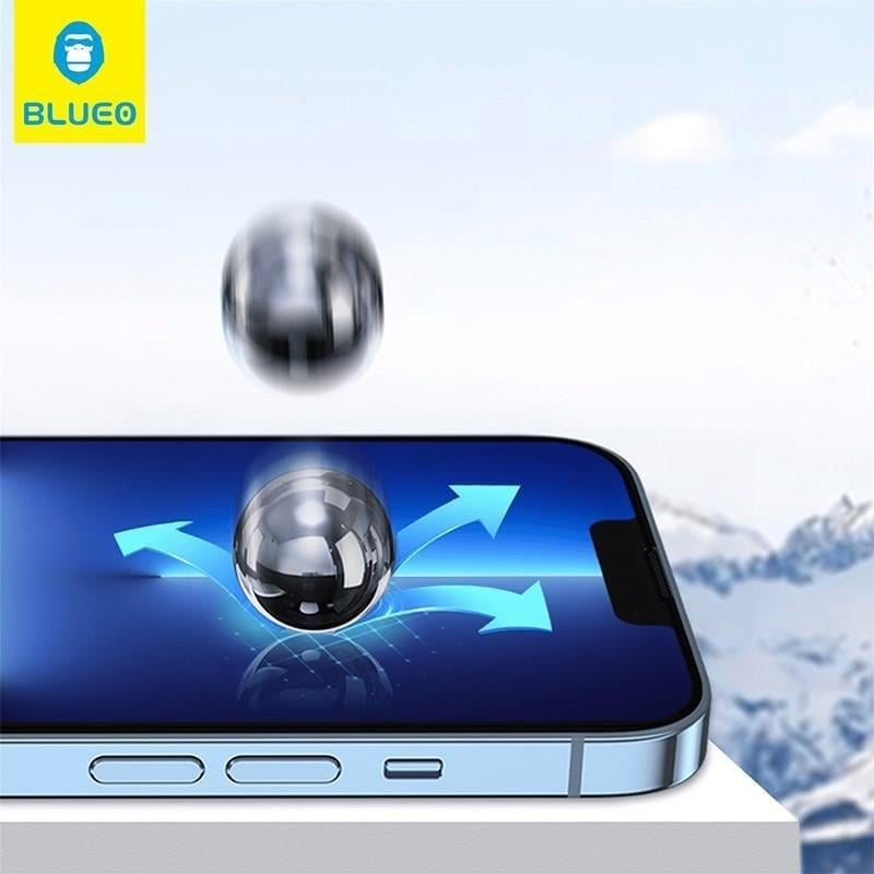 BLUEO Blueo Corning Gorilla iPhone 15 Pro Uyumlu Uygulama Aparatlı Ekstra Dayanıklı HD Cam Ekran Koruyucu
